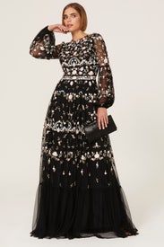 Sequin Embroidered Gown by Ieena for Mac Duggal