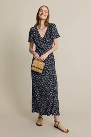 Seamed Flutter Sleeve Maxi Dress by Madewell
