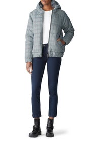 Check Hooded Puffer Jacket by MINKPINK