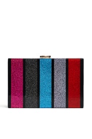 Glitter Striped Clutch by Milly Handbags