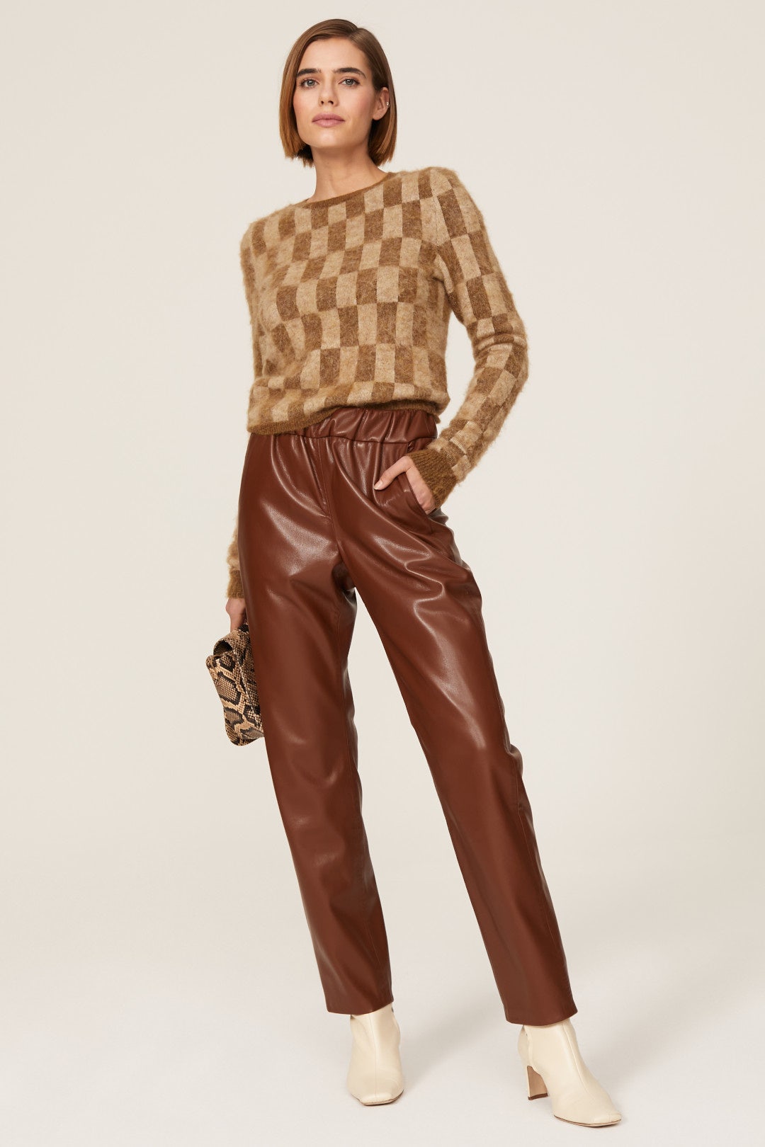 Feline Check Sweater by Nanushka 0