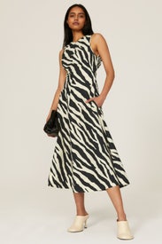 Zebra Midi Dress by Proenza Schouler White Label
