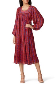 Red Floral Boho Dress by Sweet Baby Jamie