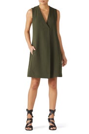 Olive Pleat Front Dress by Fifteen Twenty