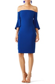 Cobalt Off Shoulder Dress by Laundry by Shelli Segal