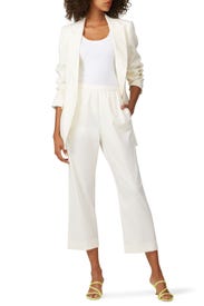 White Tuxedo Blazer by MM6 Maison Margiela