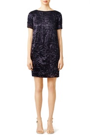Navy Crinkle Dress by Nina Ricci