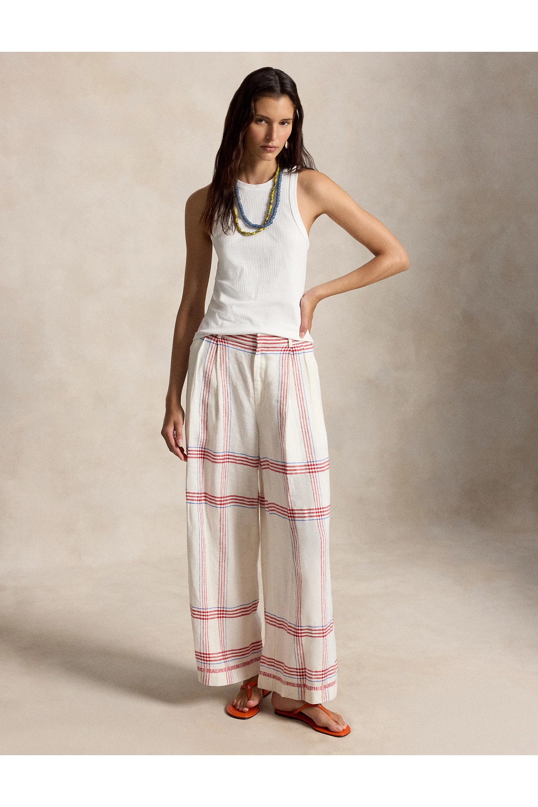 Linen Wide Leg Pants by Polo Ralph Lauren 0