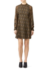 Sheer Sleeve Printed Dress by Scotch & Soda
