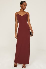 Merlot Red Gown by Toccin