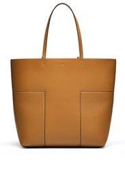 Tan Block T Tote by Tory Burch Accessories