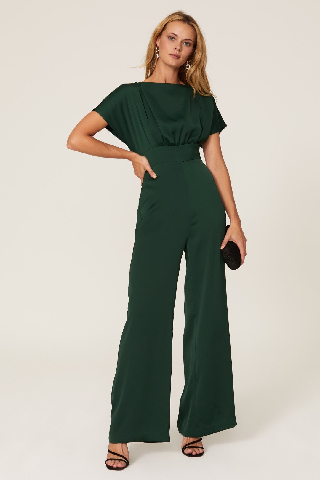 Green Wide Leg Jumpsuit by Alexia Admor 0