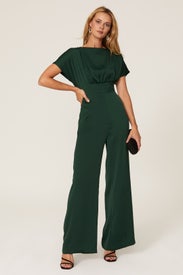 Green Wide Leg Jumpsuit by Alexia Admor