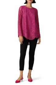 Magenta Lace Top by Adam Lippes x RTR