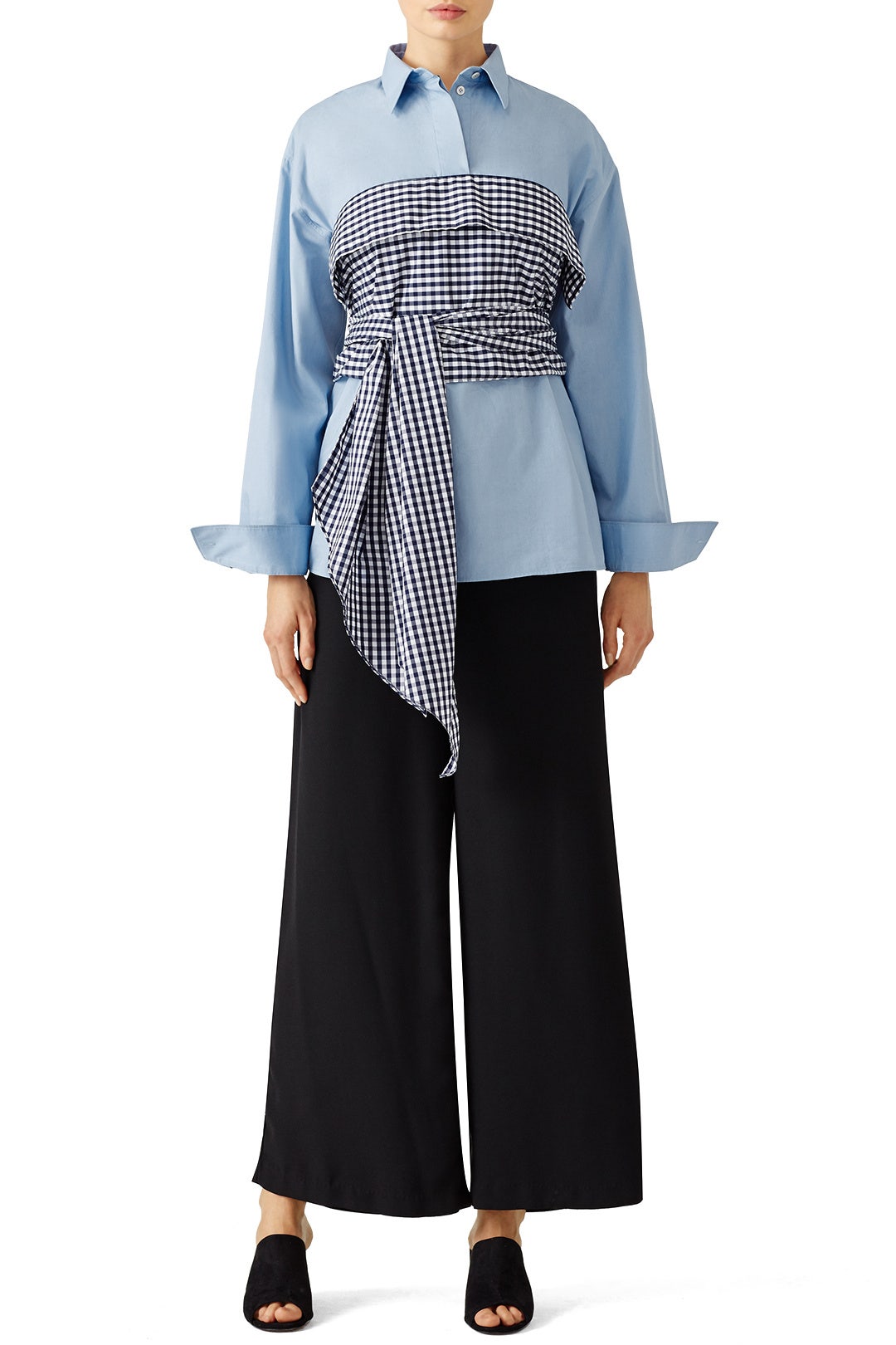 Mix Print Tie Blouse by Cedric Charlier 0