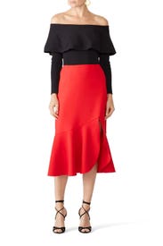 Red Goodbye Skirt by FINDERS KEEPERS