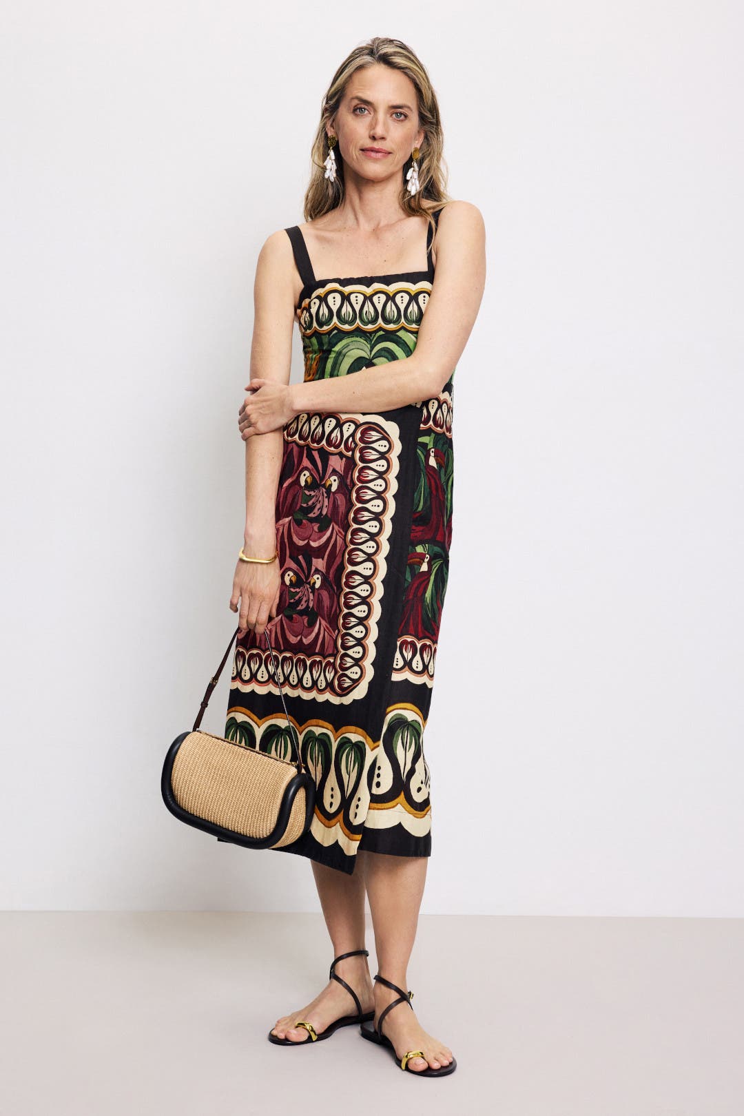 Coconut Tree Flow Scarf Dress by FARM Rio | Rent the Runway