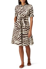 Cream Zebra Shirtdress by Lauren Ralph Lauren