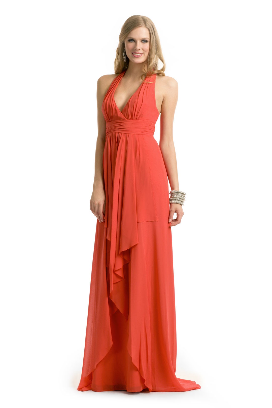 Coral Halter Gown by Nicole Miller 0