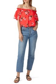 Floral Off Shoulder Top by RACHEL ROY COLLECTION
