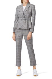 Plaid Peplum Jacket by Rebecca Taylor NYC