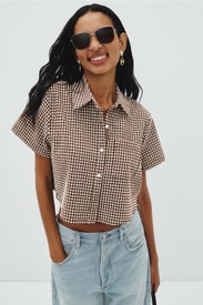Solange Gingham Top by SIMKHAI