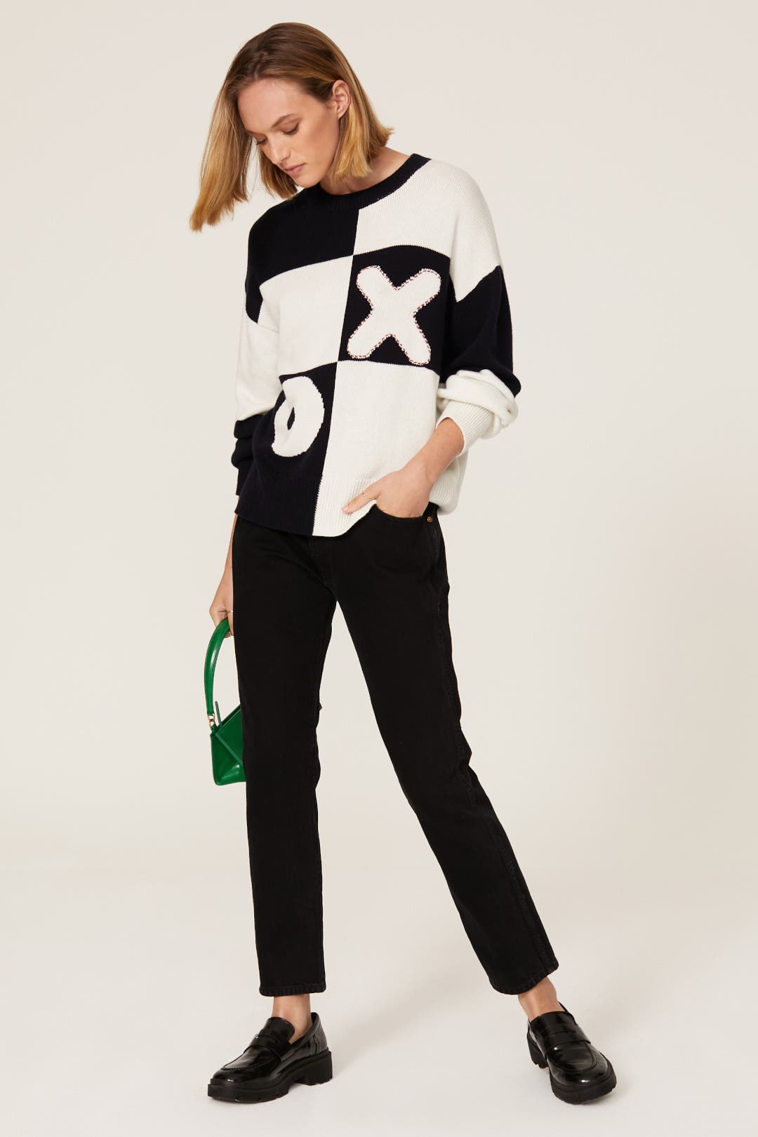 Tic Tac Toe Sweater by Staud | Rent the Runway