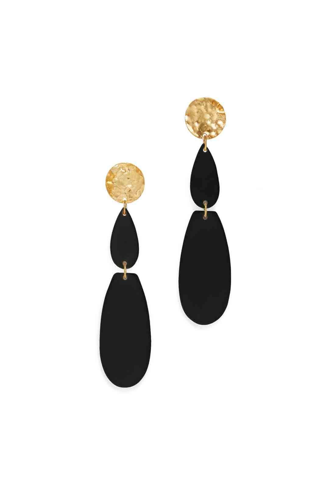 Black Alix Earrings by Area Stars