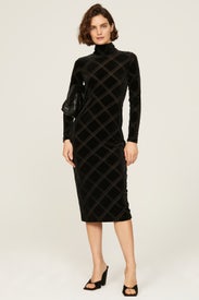 Mock Neck Burnout Dress by Club Monaco