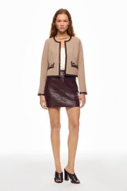 Plaid Collarless Jacket by Derek Lam 10 Crosby x RTR