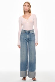 Hepburn Wide Leg Light Wash Jeans by DL1961