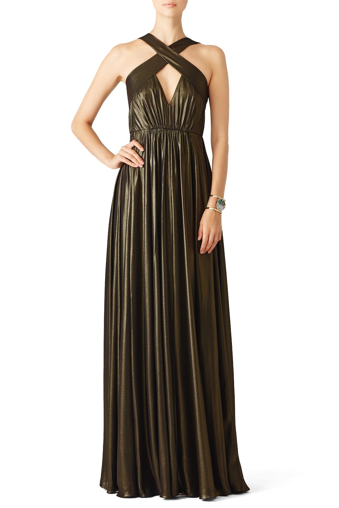 Bronze Flow Gown by HALSTON 0