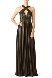 Bronze Flow Gown by HALSTON