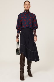 Ginkgo Print Blouse by Jason Wu