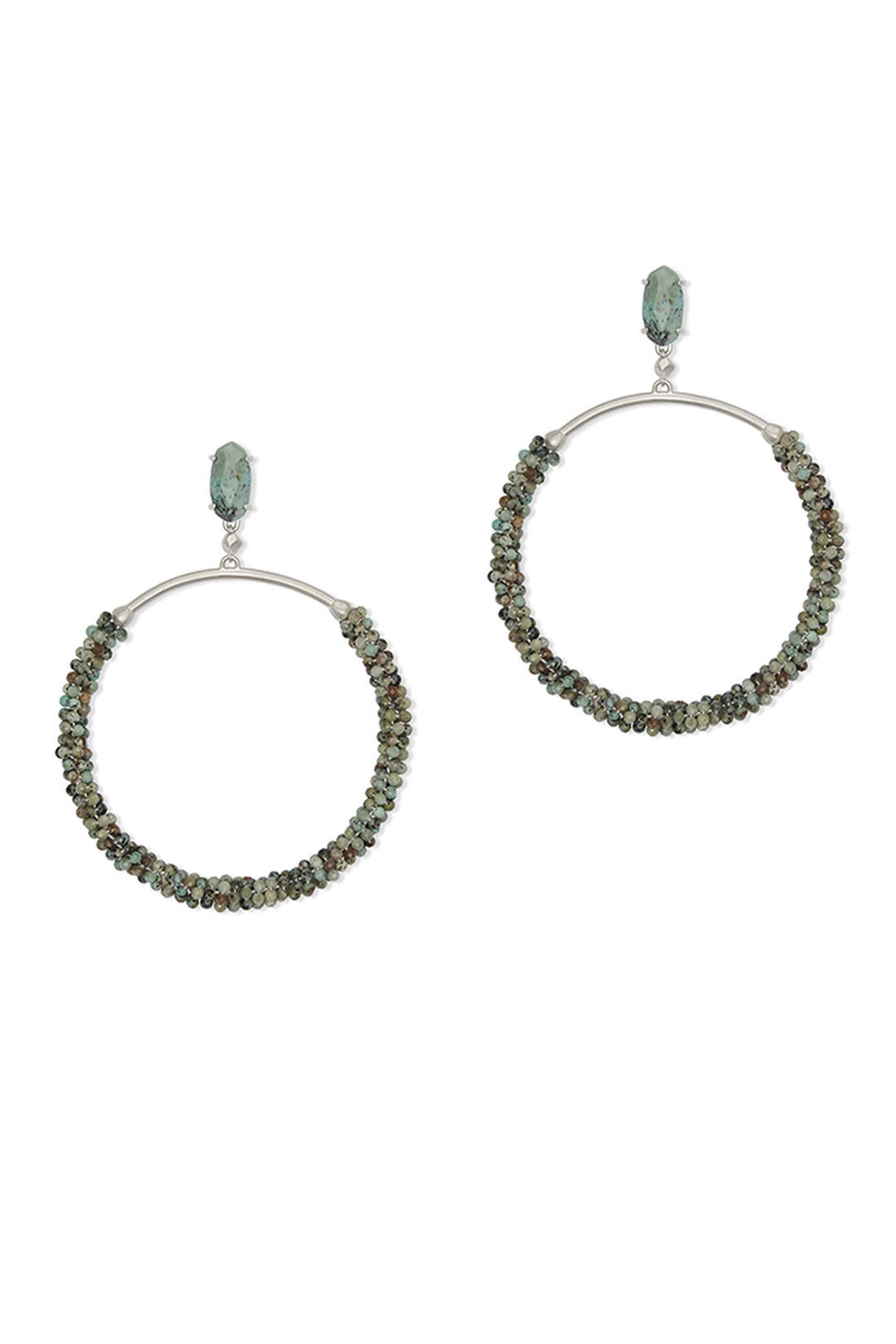 Russel Drop Hoop Earrings by Kendra Scott Rent the Runway