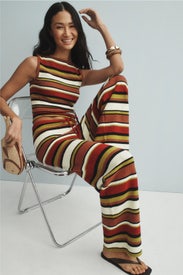 Earth Stripe Textured Knit Pants by Zulu & Zephyr