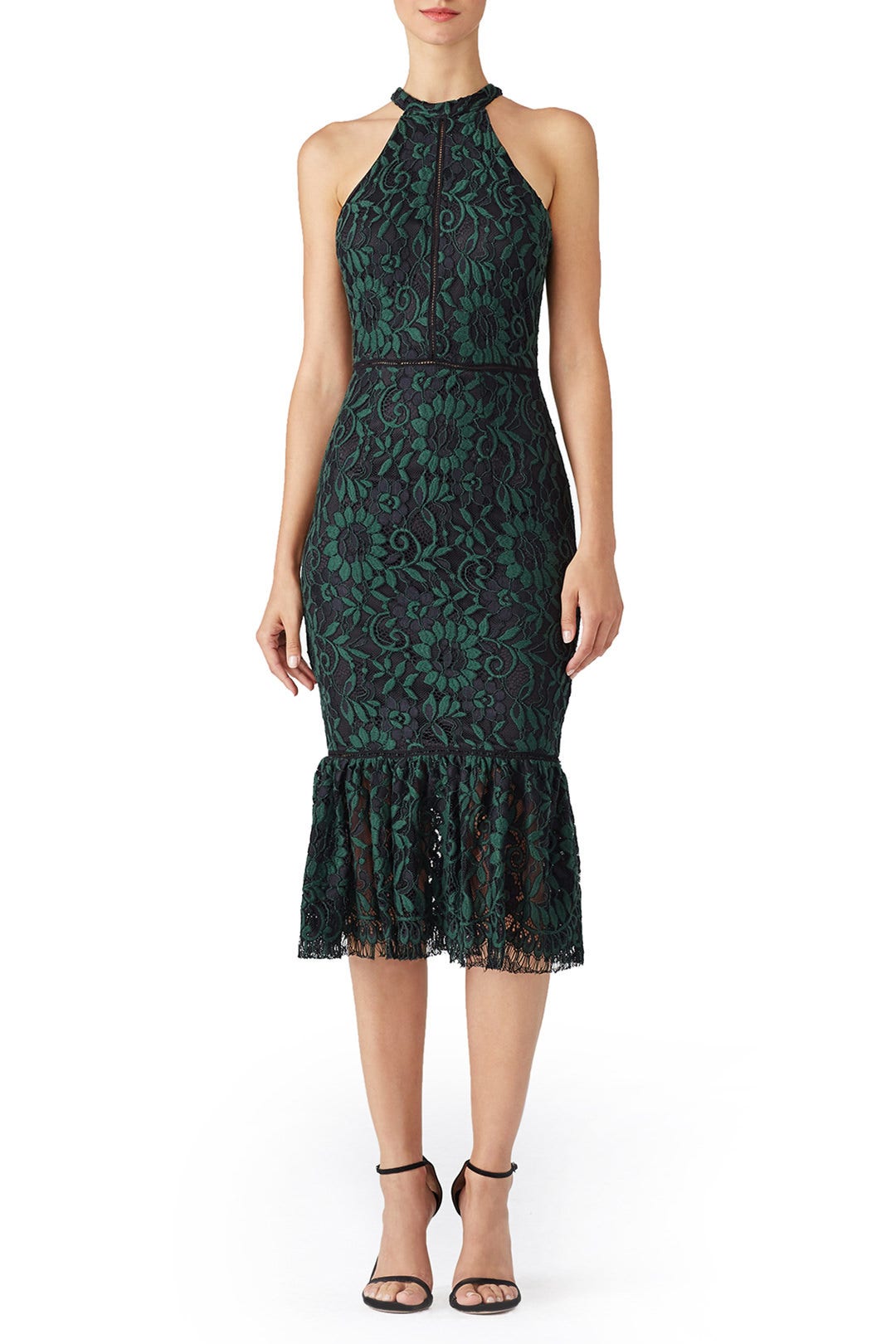 Green Over Black Dress by Alexia Admor 0