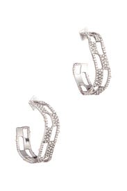 Pave Checkerboard Hoop Earrings by Alexis Bittar