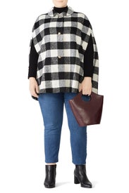Black Buffalo Check Cape by Draper James X ELOQUII