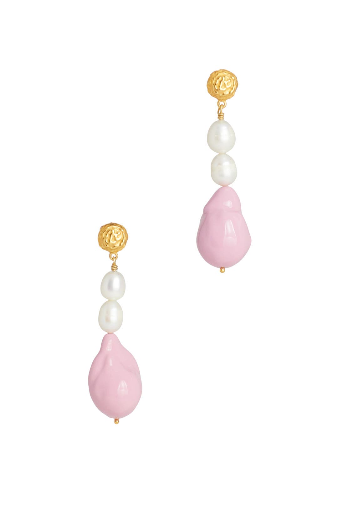 JOANNA LAURA CONSTANTINE　パール　ゴールド　ビアス Joanna Laura Constantine Pearl Enamel Large Wave Hoop
