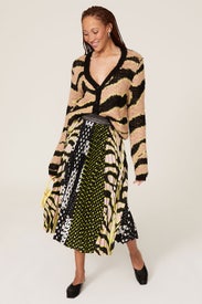 Patchwork Pleated Skirt by Le Superbe