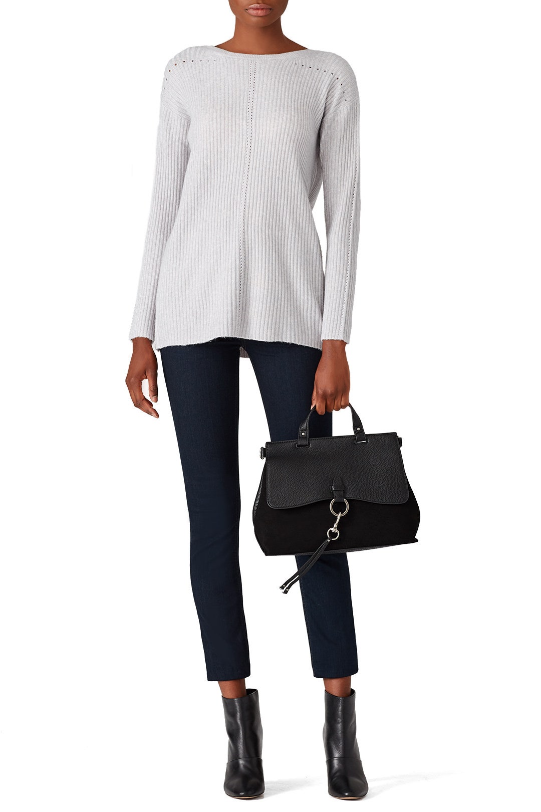 Light Gray Ribbed Tunic by Michael Stars 0