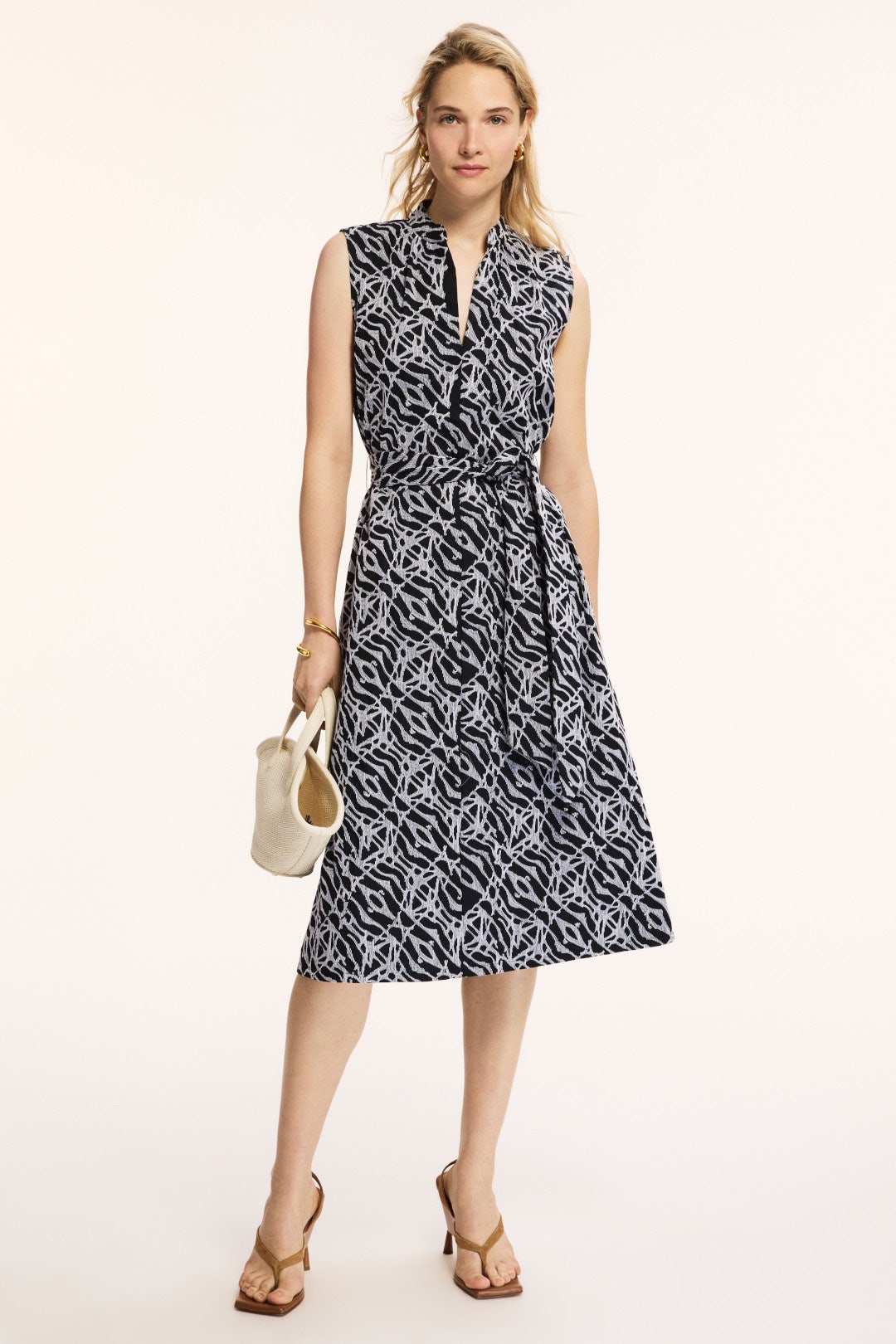 Geo Embroidery Mini Dress by N Natori 0