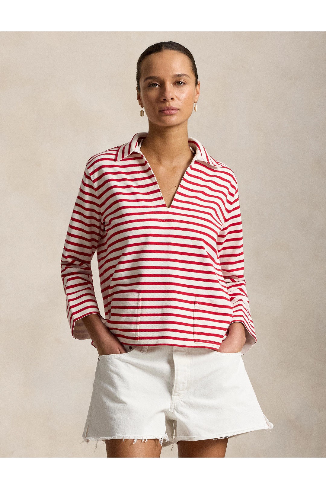 Boating Jersey Collared Top by Polo Ralph Lauren 0