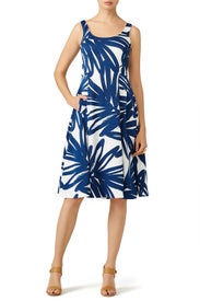 Navy Brush Print Dress by Slate & Willow