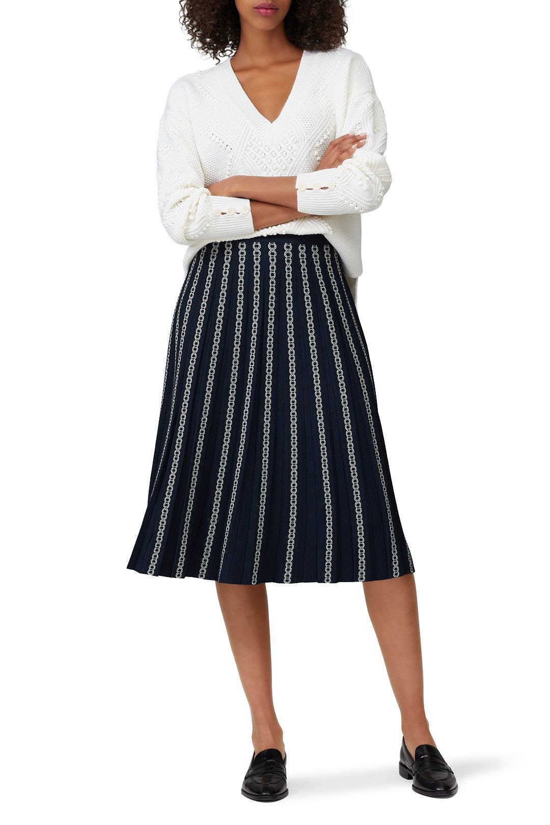 Gemini Link Jacquard Skirt by Tory Burch 0