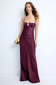 Aubergine Silk Gown by Anna October