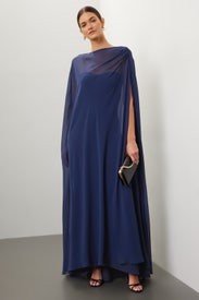 Strapless Gown With Cape by Badgley Mischka