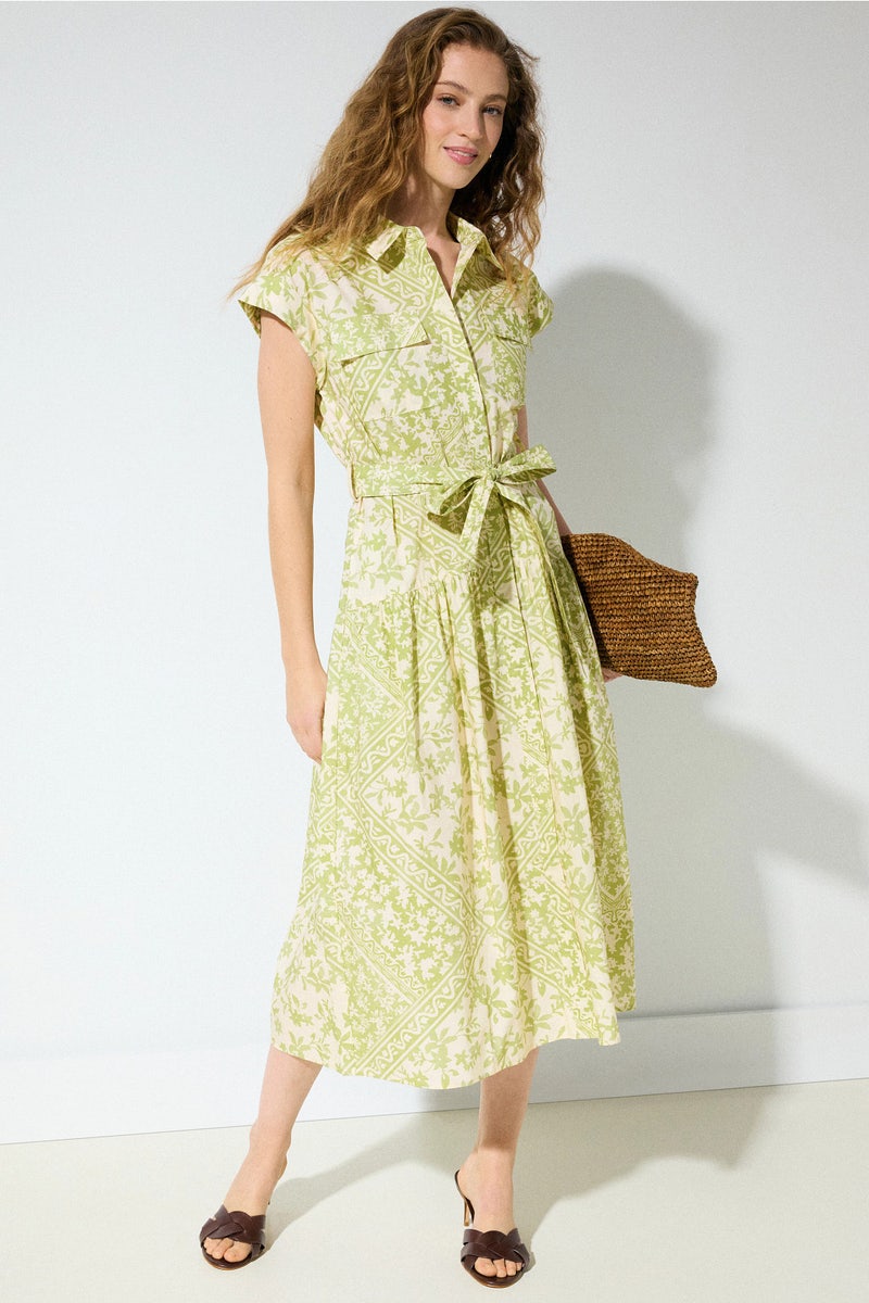 Pleat Panel Midi Shirt Dress by Derek Lam 10 Crosby x RTR - Photo 0