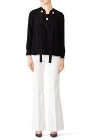 Sara Lace Up Blouse by DEREK LAM